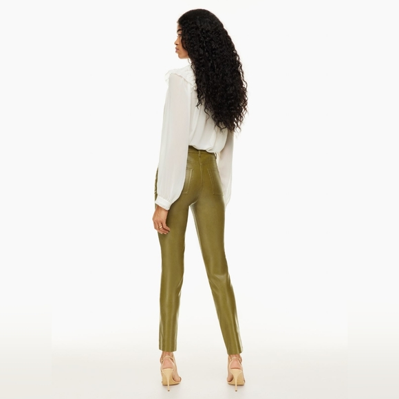 Wilfred: Melina vegan leather pant, NWT, Avocado 🥑, Aritzia, size 4 - Picture 2 of 7